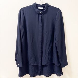 J. Jill Double Layered Button Down Blouse - Size Small